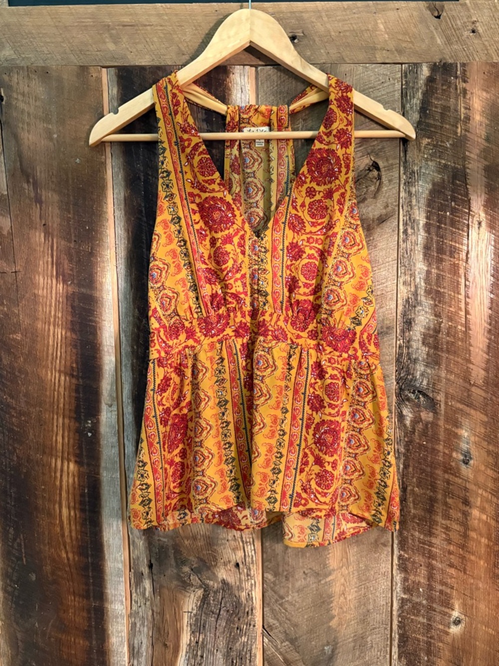 Boho Floral V-Neck Tank